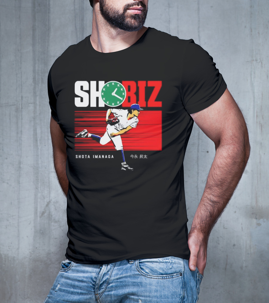 SHO BIZ Shōta Imanaga Pitching Los Angeles Dodgers K Clock T-Shirt