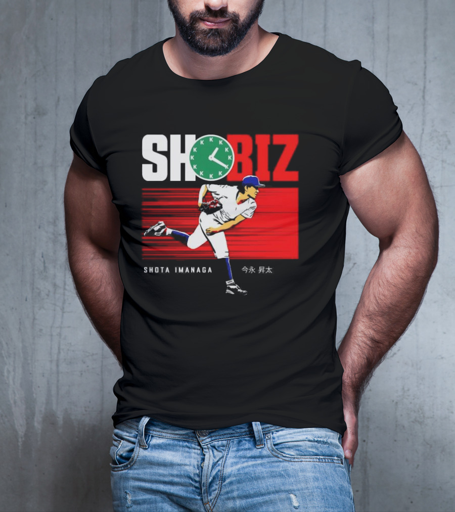 SHO BIZ Shōta Imanaga Pitching Los Angeles Dodgers K Clock T-Shirt