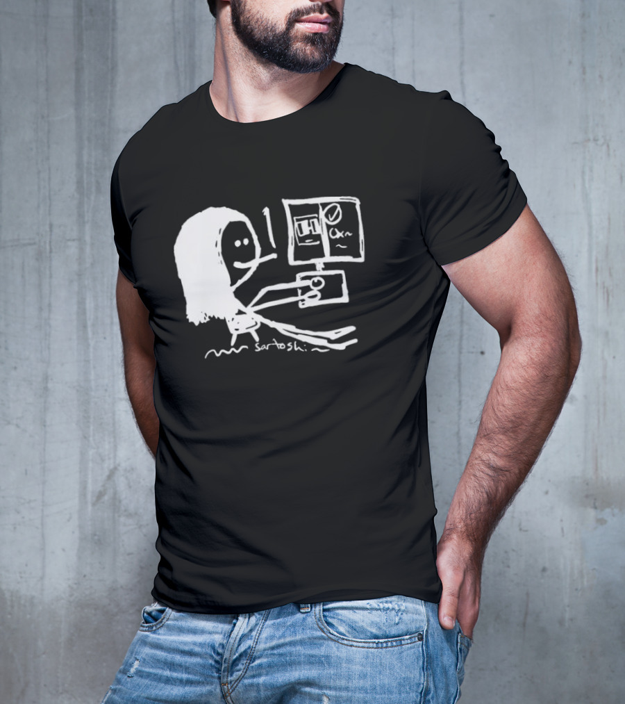 I Have 6 In The Office Stick Figure Computer Drawing Saratoshi T-Shirt