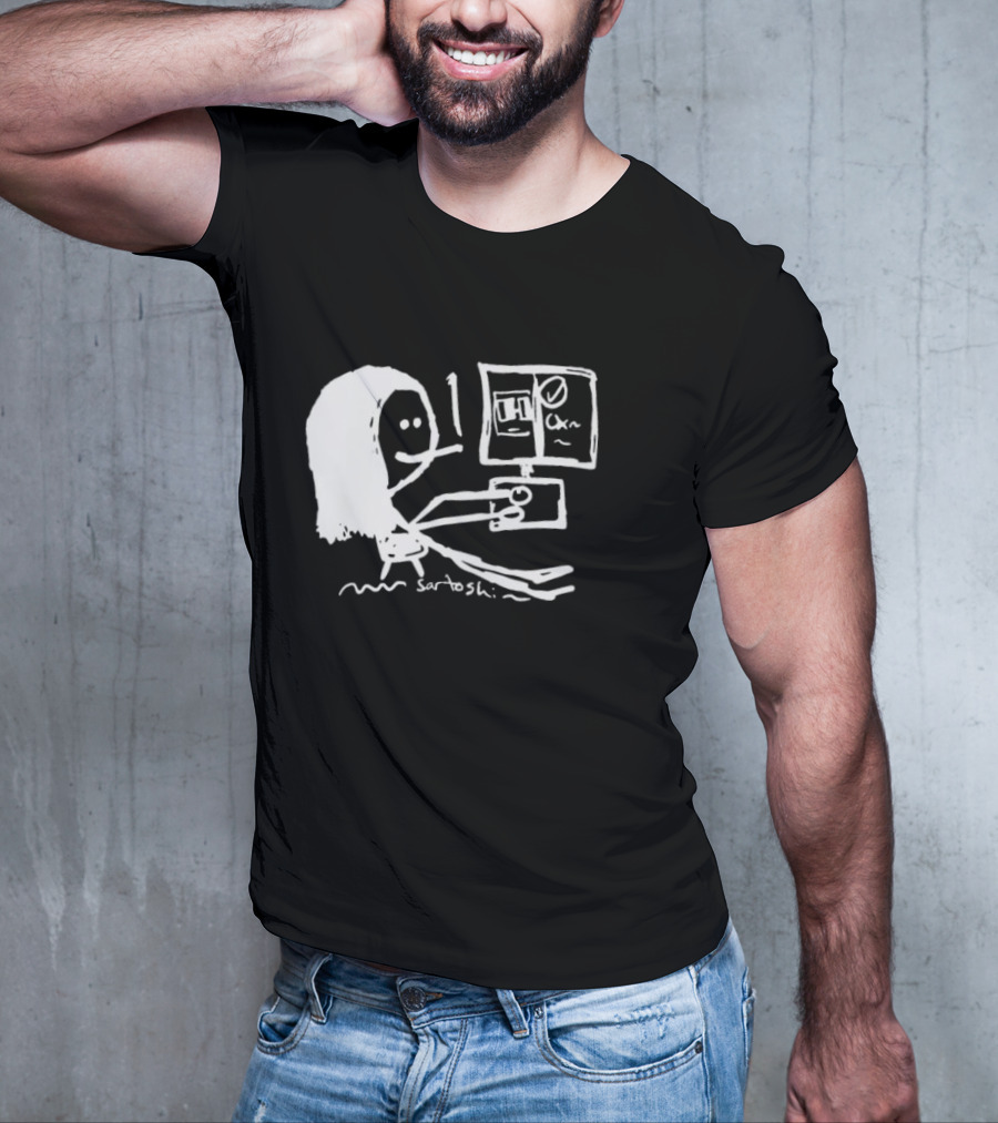 I Have 6 In The Office Stick Figure Computer Drawing Saratoshi T-Shirt