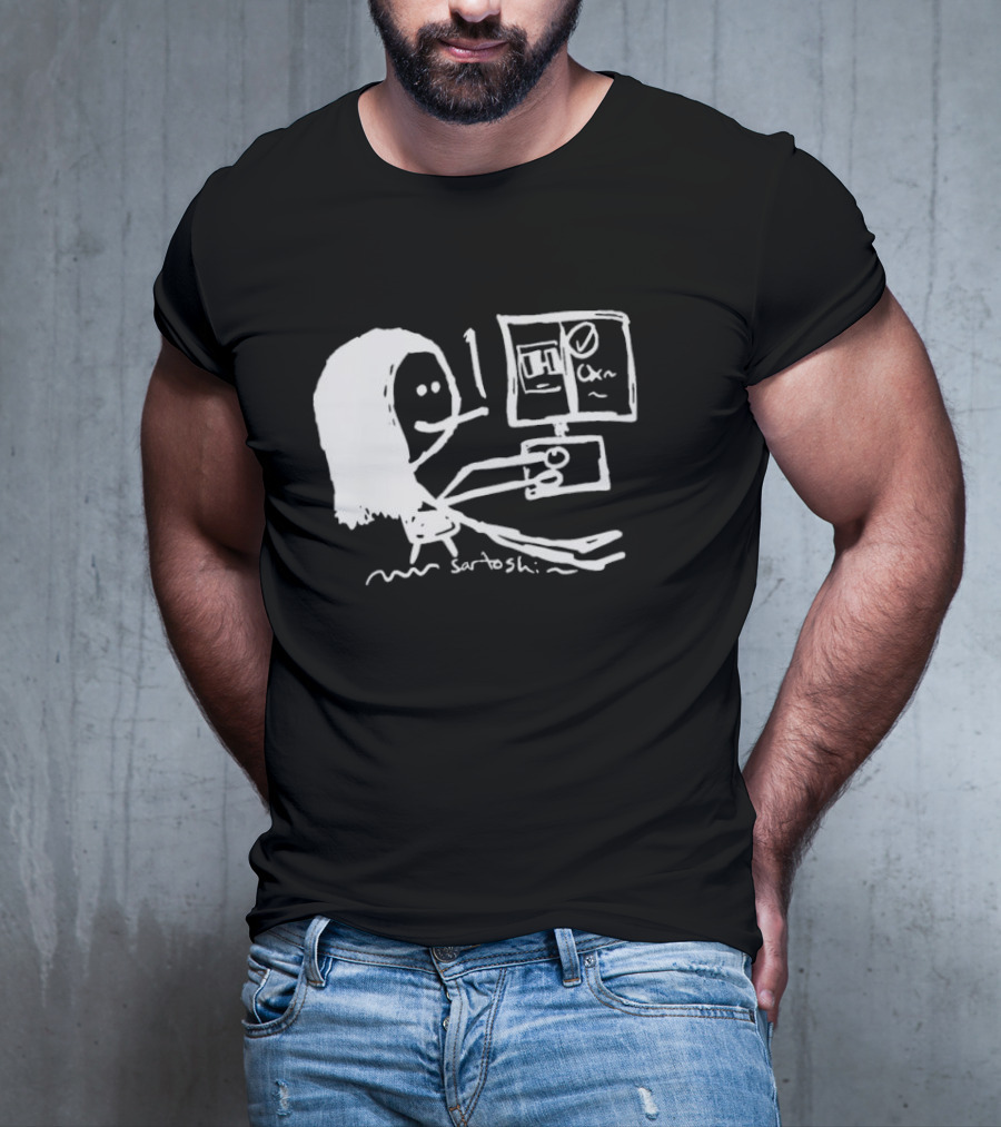 I Have 6 In The Office Stick Figure Computer Drawing Saratoshi T-Shirt