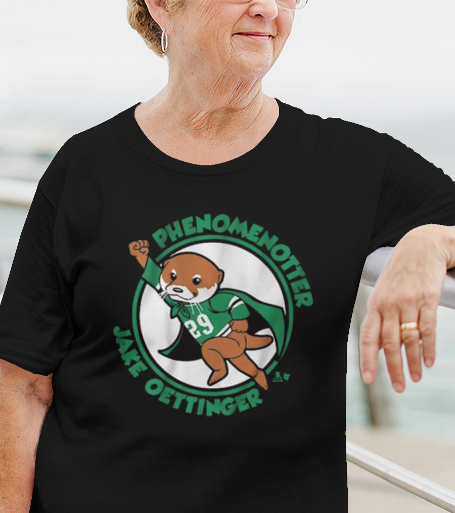 Phenomenotter Jake Oettinger 29 Green Superhero Otter T-Shirt