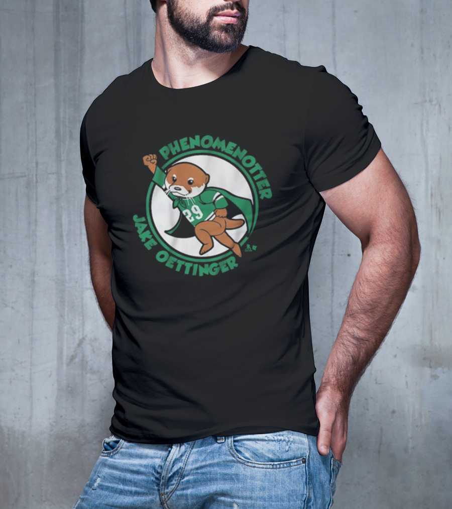 Phenomenotter Jake Oettinger 29 Green Superhero Otter T-Shirt