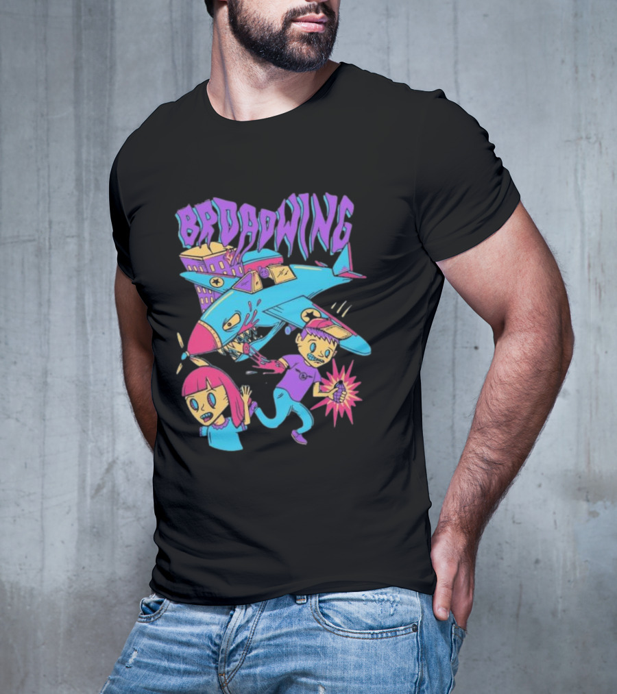 Broadwing Plane Chaos Scene T-Shirt