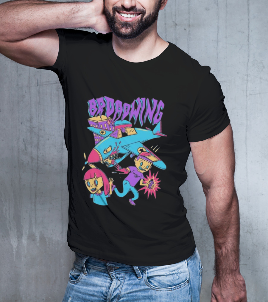 Broadwing Plane Chaos Scene T-Shirt