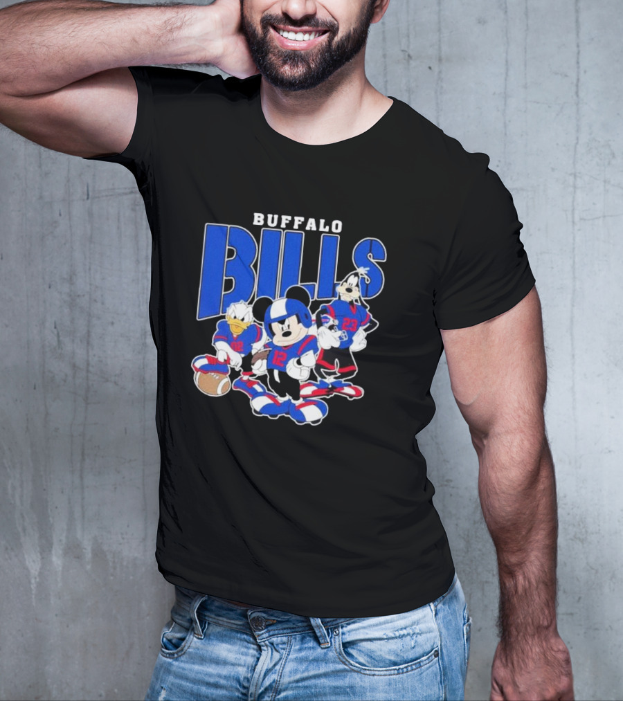 Buffalo Bills Mickey Donald Duck Goofy Football Team T-Shirt