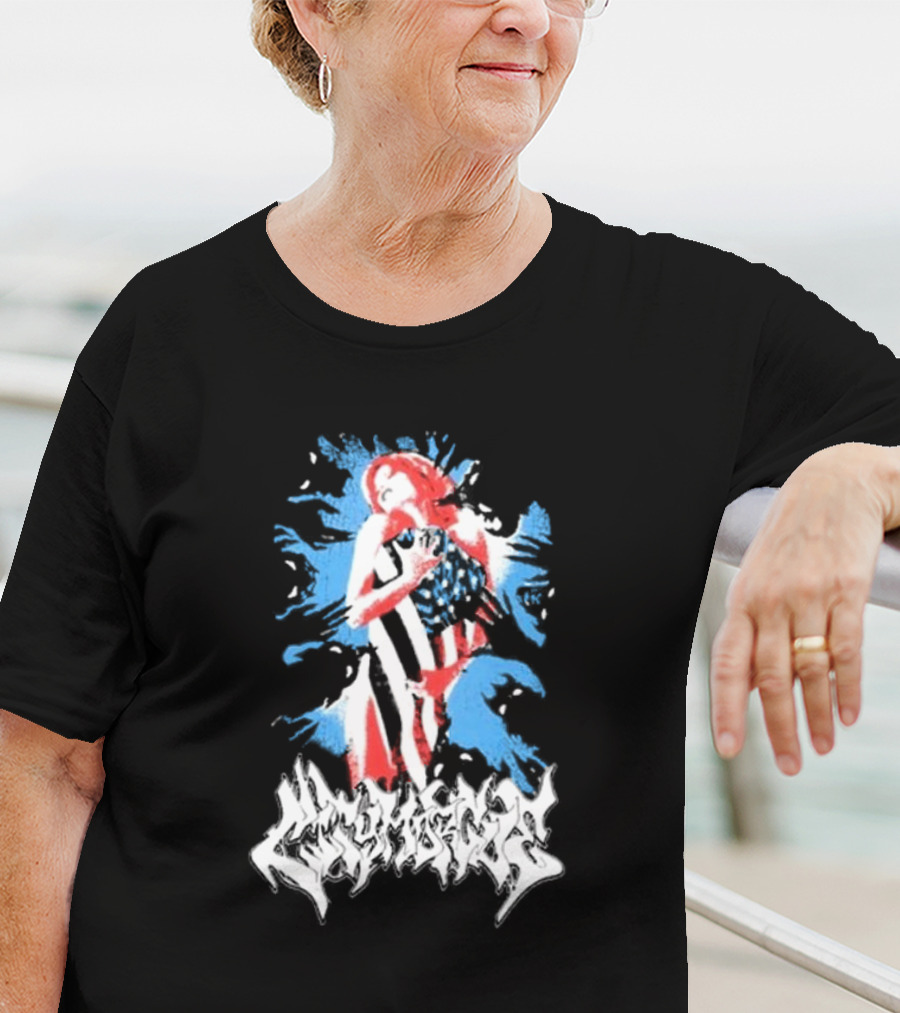 City Morgue My Bloody America Girl Flag T-Shirt