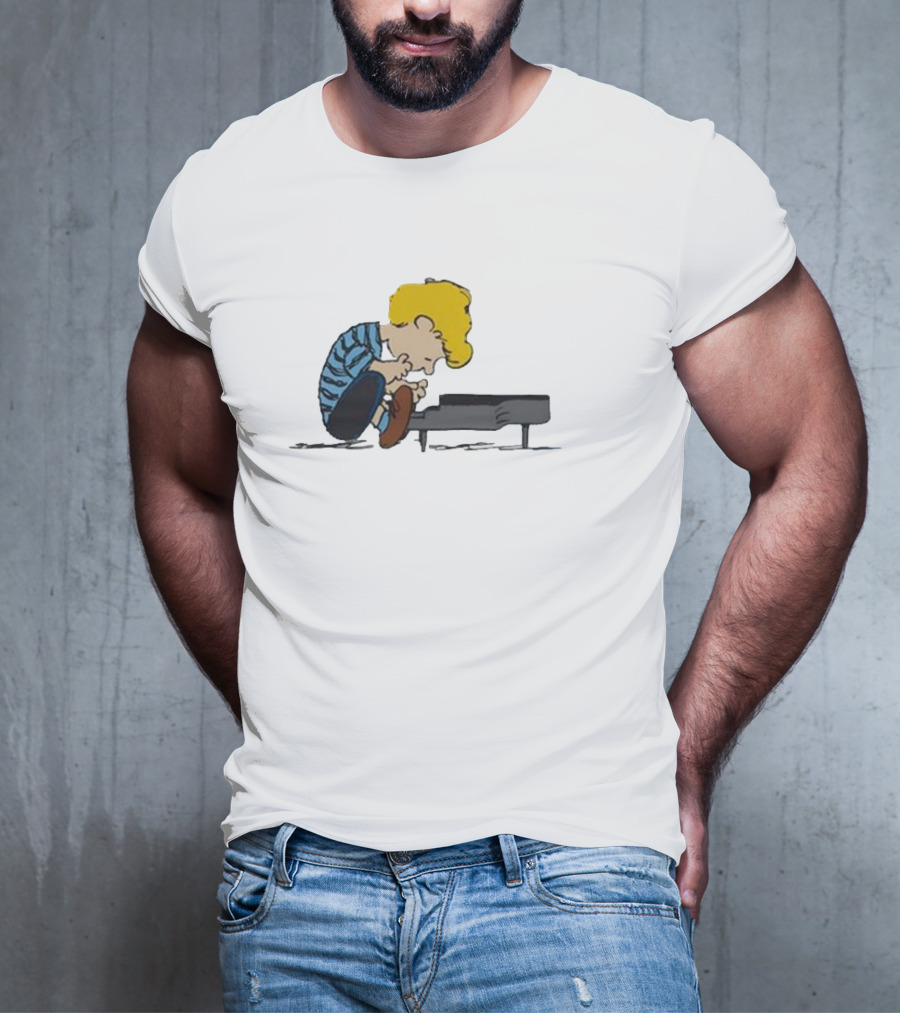 Peanuts Schroeder Piano Player Iconic Comic Strip Character T-Shirt