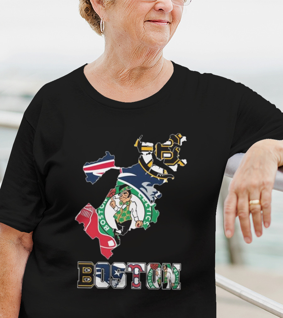 Boston Celtics Bruins Red Sox Patriots Boston Sports Pride T-Shirt