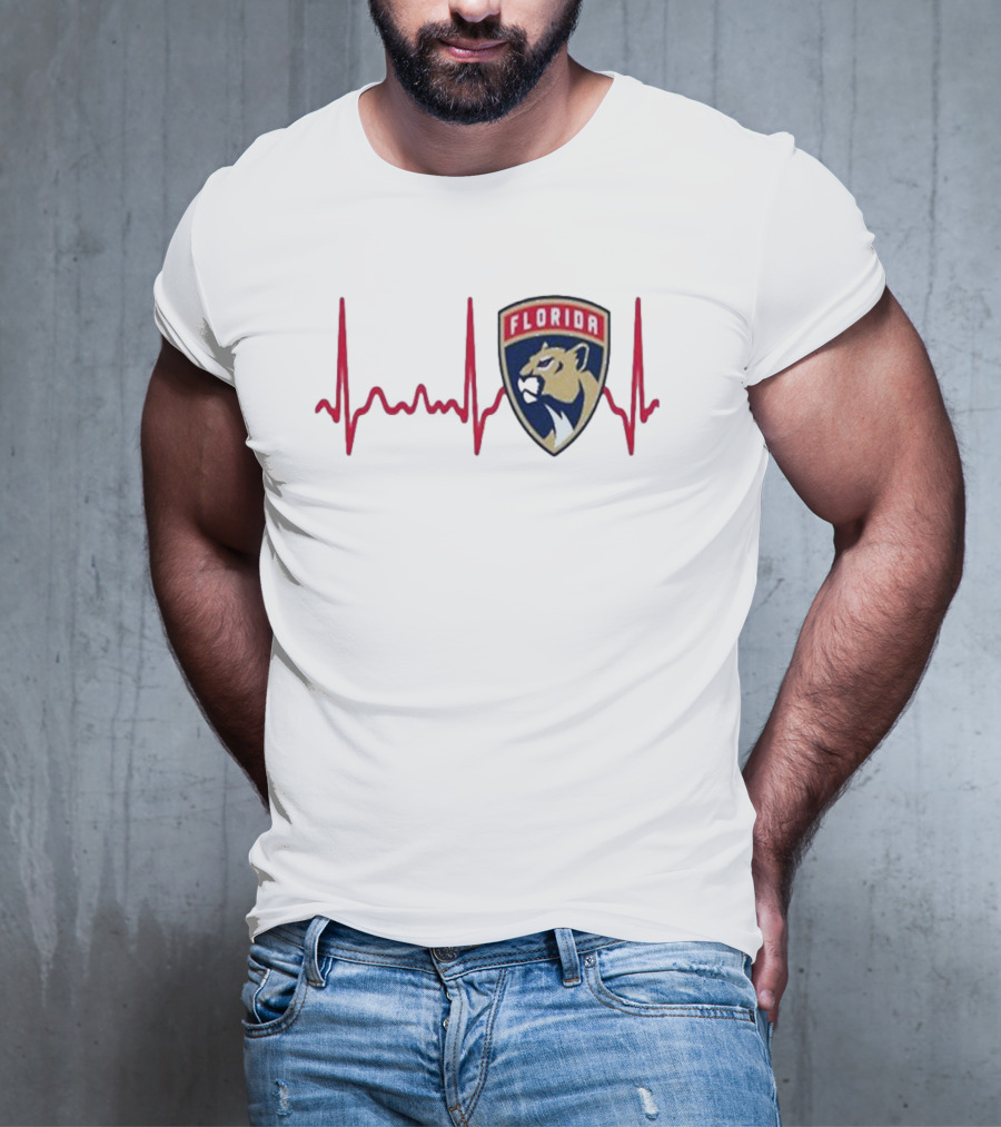 Florida Panthers Heartbeat Hockey T-Shirt