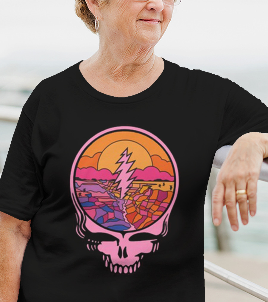 Grateful Dead The Canyon Steal Your Face Lightning Bolt Desert Sunset T-Shirt