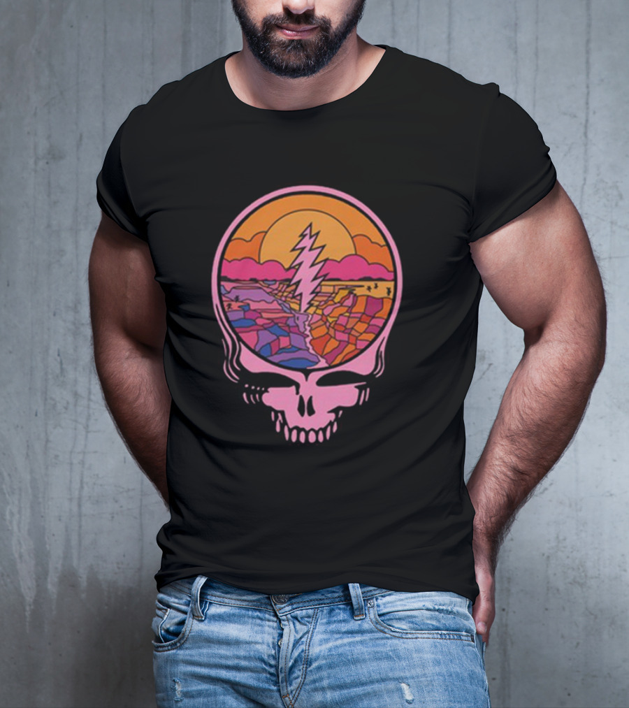 Grateful Dead The Canyon Steal Your Face Lightning Bolt Desert Sunset T-Shirt