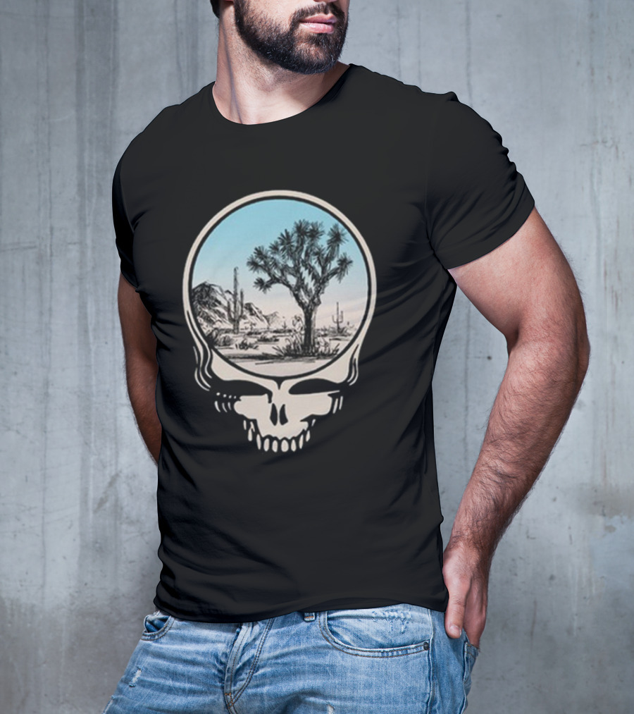 Grateful Dead Skull Desert Scene With Cacti And Joshua Tree T-Shirt