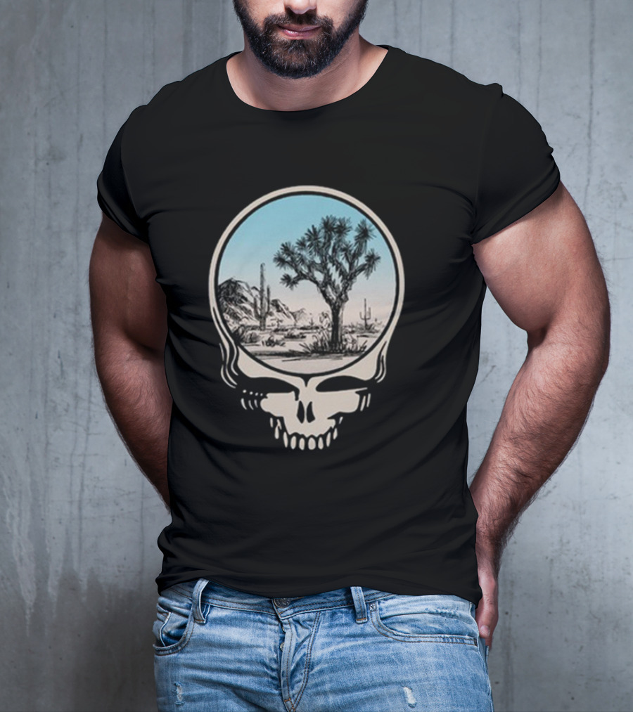 Grateful Dead Skull Desert Scene With Cacti And Joshua Tree T-Shirt