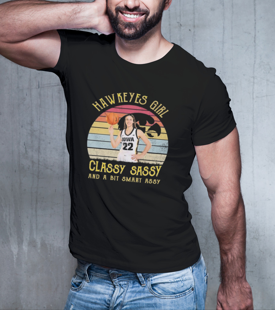 Hawkeyes Girl Classy Sassy And A Bit Smart Assy Vintage T-Shirt