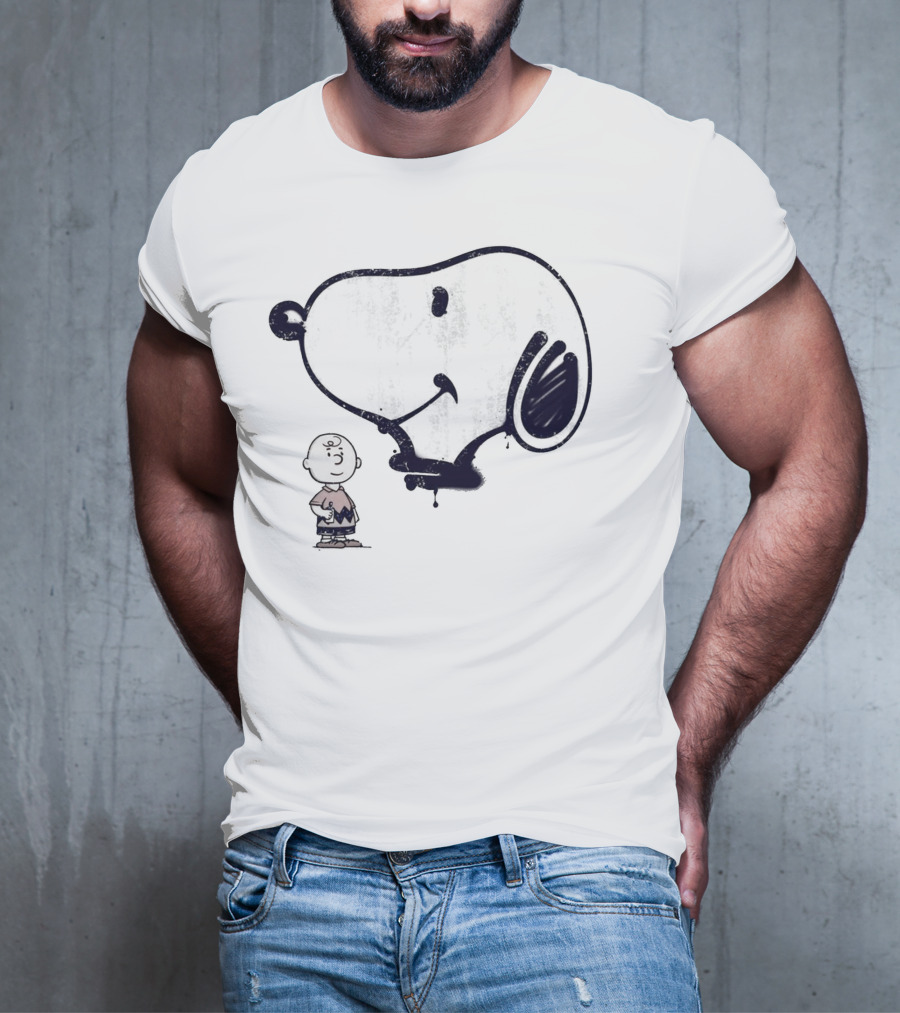 Snoopy And Charlie Brown Graffiti Iconic Character T-Shirt