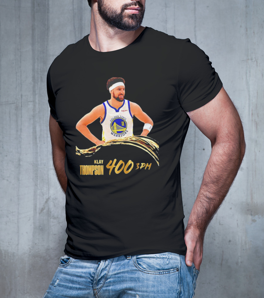 Klay Thompson 400 Three Pointers Golden State Warriors 3PM Gold Blooded T-Shirt