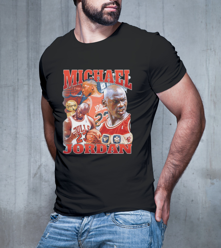 Michael Jordan Bulls 23 Vintage NBA Champion T-Shirt
