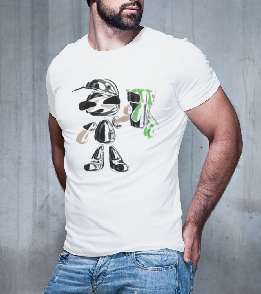 Twizzy Rich Luh Crankem Graffiti Character With Green Paint Can T-Shirt