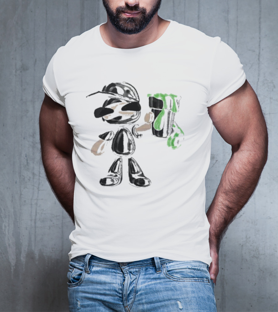 Twizzy Rich Luh Crankem Graffiti Character With Green Paint Can T-Shirt