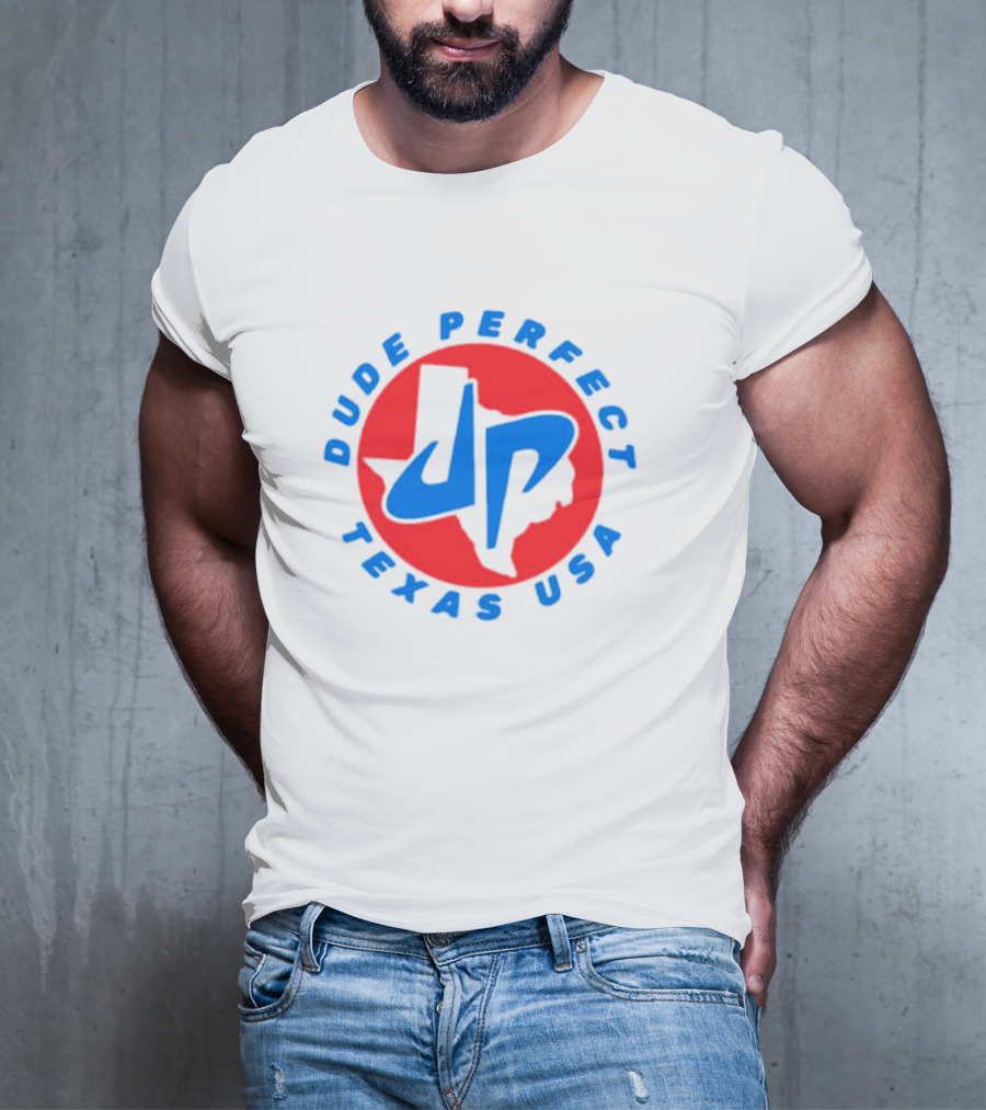 Dude Perfect JP Logo Texas USA Red Black Blue T-Shirt