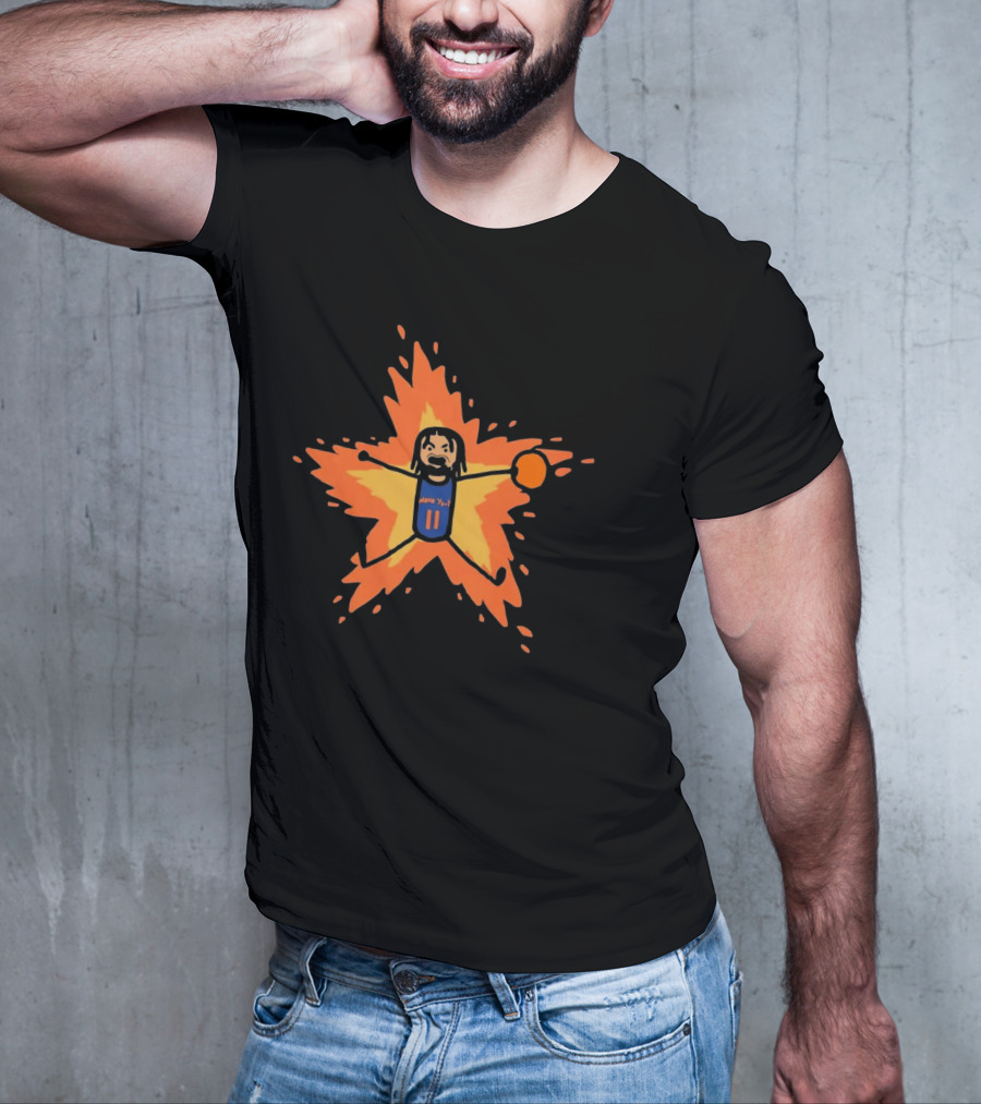 New York Knicks Jalen Brunson Supernova Burst With Basketball Star Explosion T-Shirt