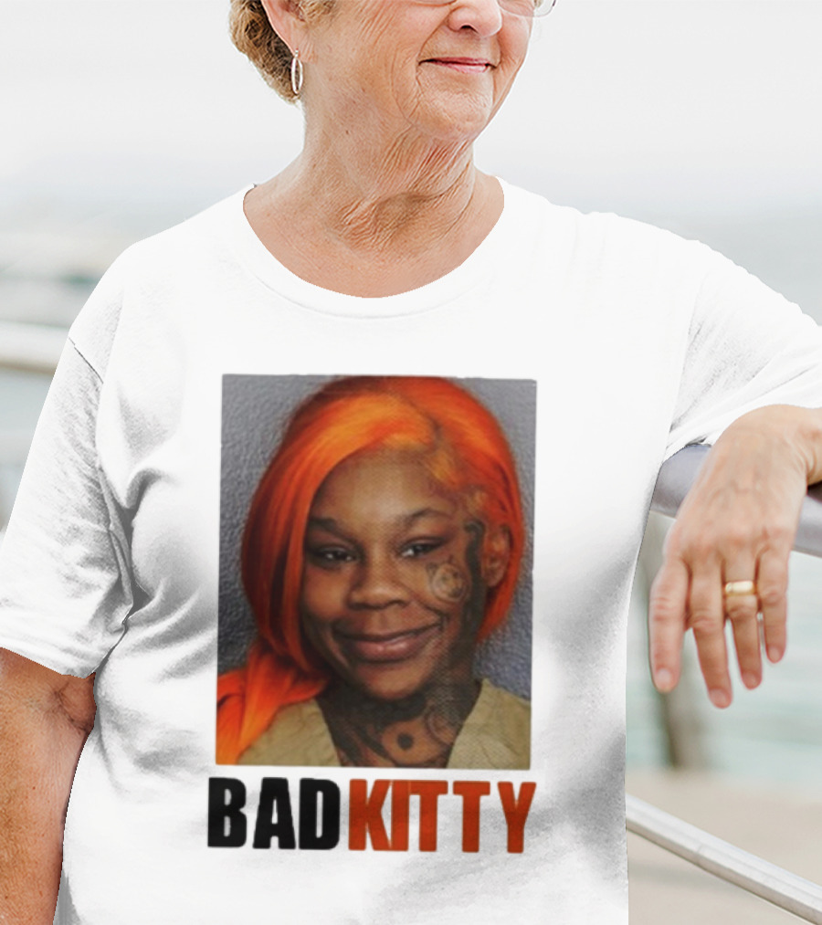 Sukihana Bad Kitty Orange Hair Mugshot T-Shirt