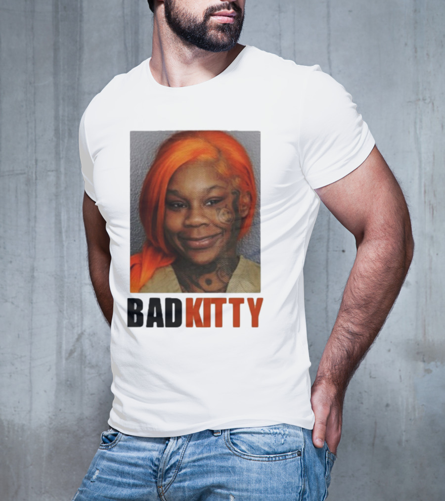 Sukihana Bad Kitty Orange Hair Mugshot T-Shirt