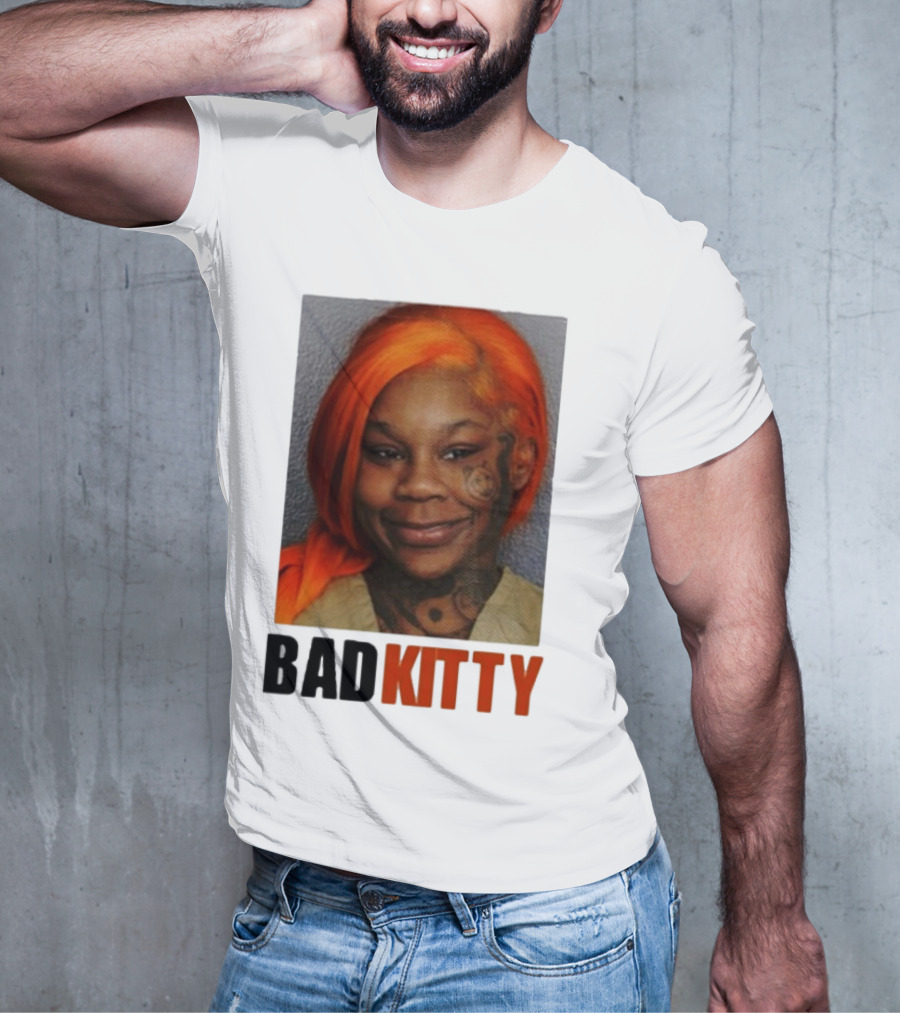 Sukihana Bad Kitty Orange Hair Mugshot T-Shirt