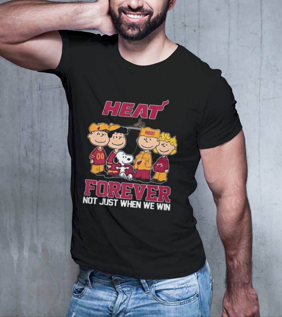 Miami Heat Snoopy And Friends Forever Not Just When We Win T-Shirt