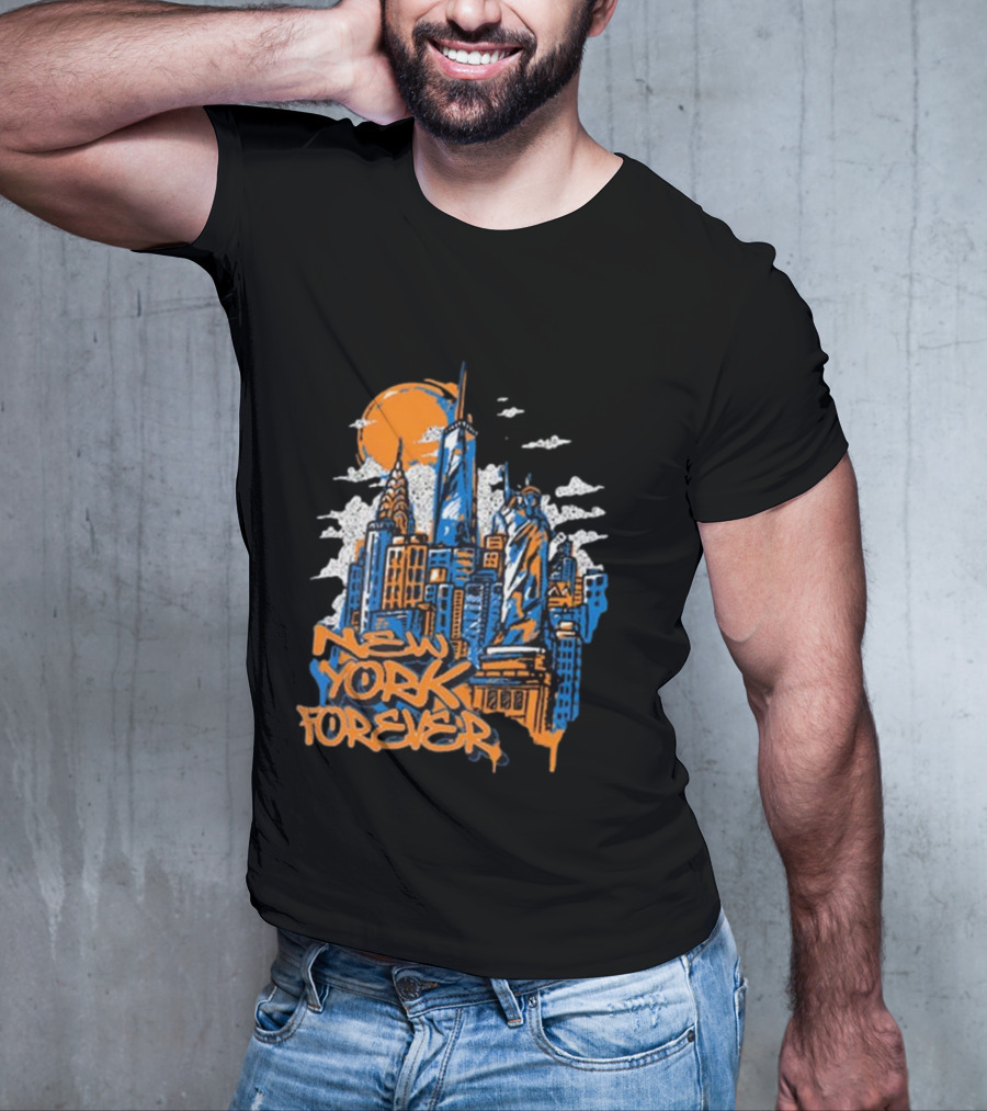 New York Knicks New York Forever Skyline T-Shirt