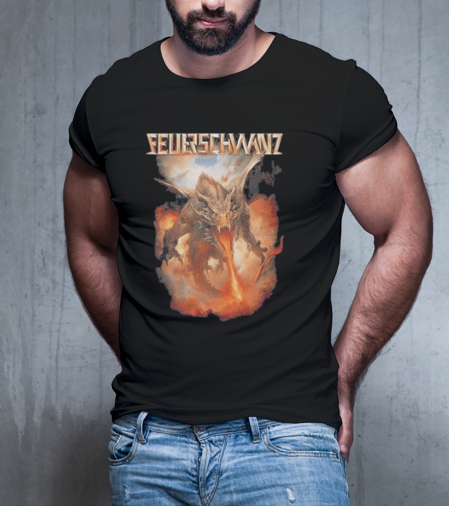 Feuerschwanz Drache Fire-Breathing Dragon Fantasy T-Shirt