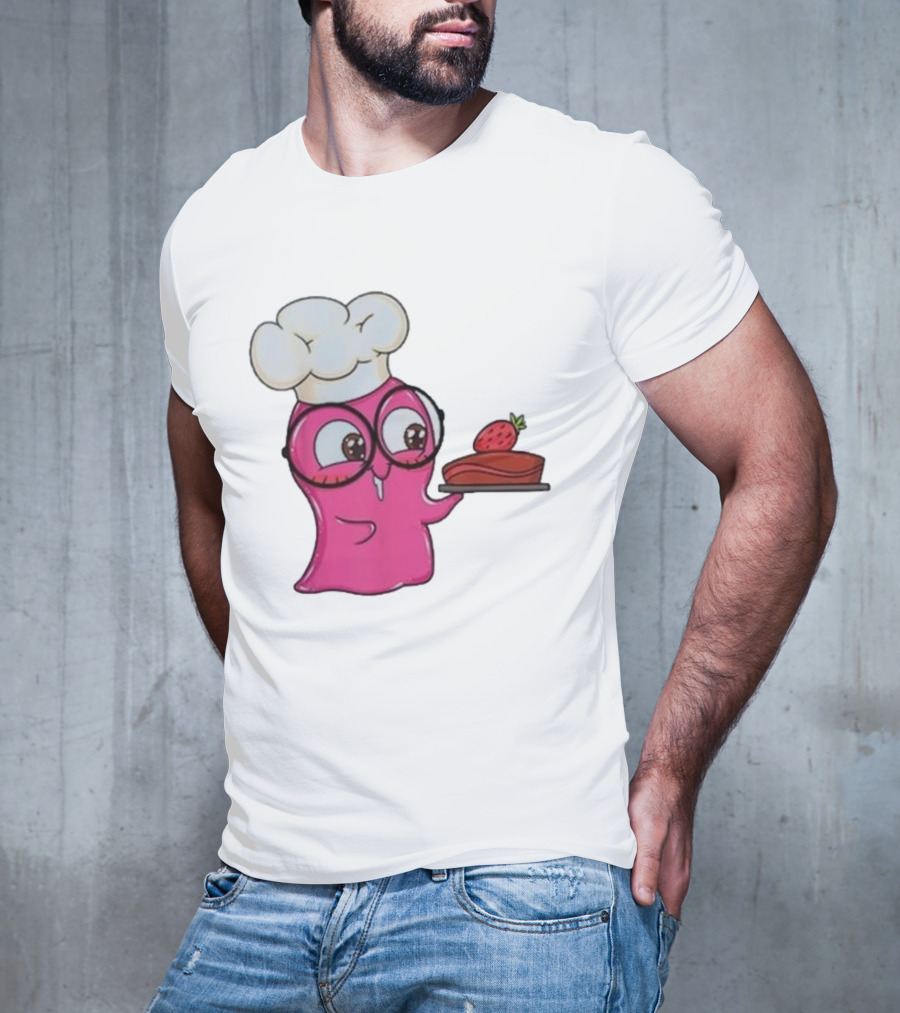 Slime Sam Chef With Cake And Strawberry T-Shirt