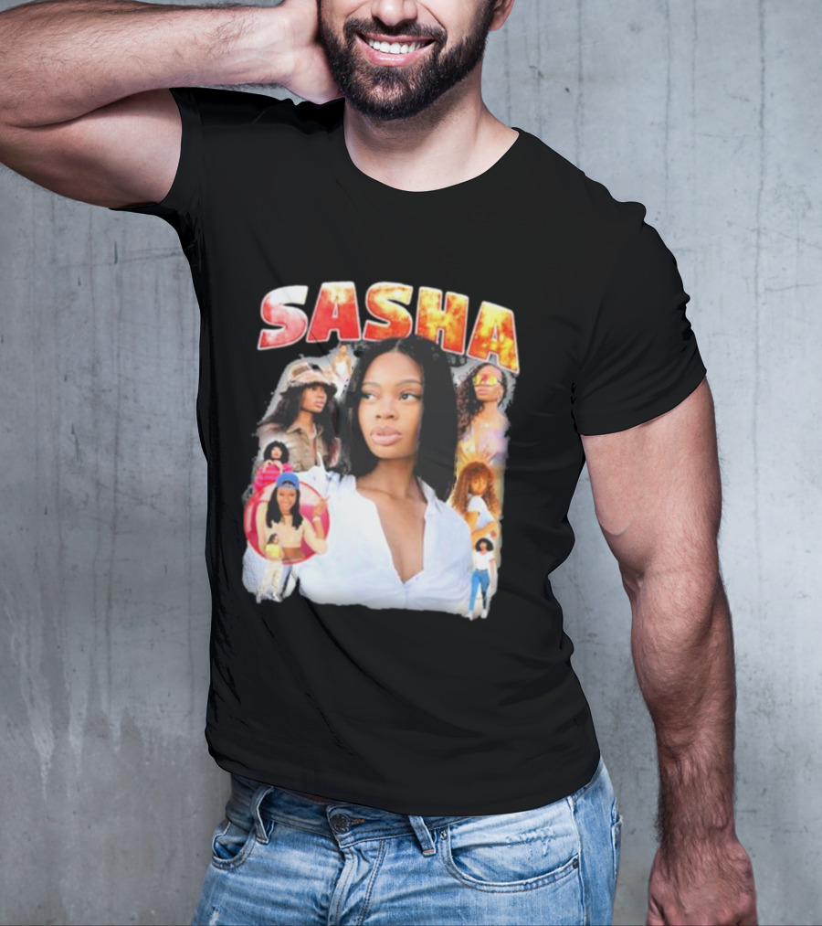 Sasha Iconic Collage Featuring Diverse Fashion Styles T-Shirt