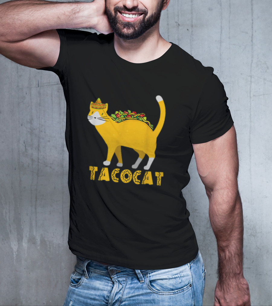 Tacocat Sombrero Taco Cat With Tacos Mexican Food Graphic 365 T-Shirt