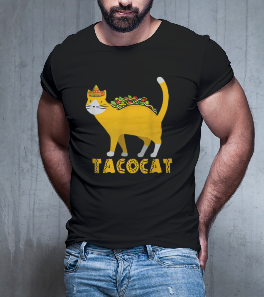 Tacocat Sombrero Taco Cat With Tacos Mexican Food Graphic 365 T-Shirt