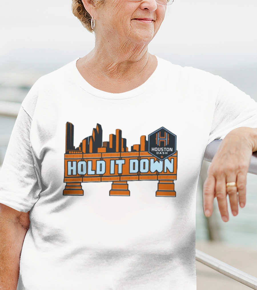 Houston Dash Hold It Down Skyline Soccer T-Shirt