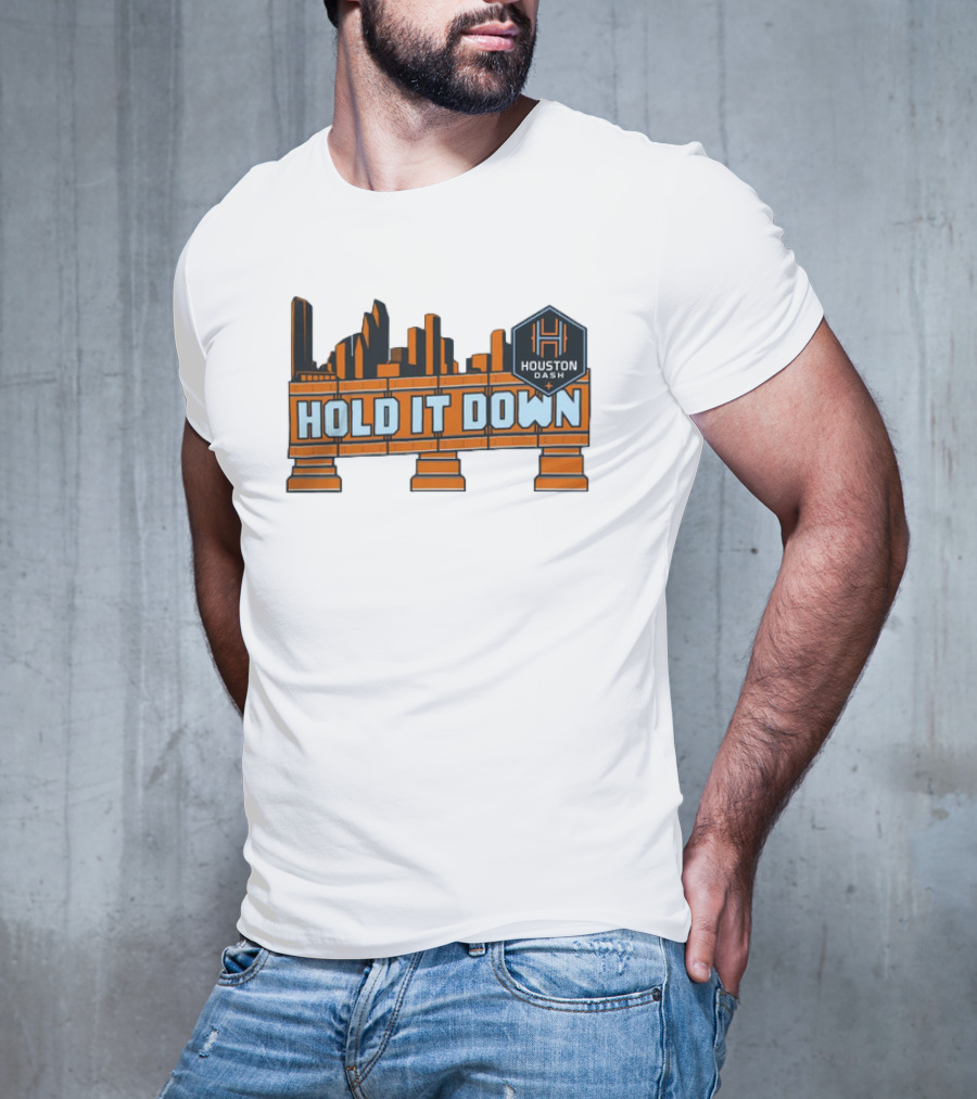 Houston Dash Hold It Down Skyline Soccer T-Shirt