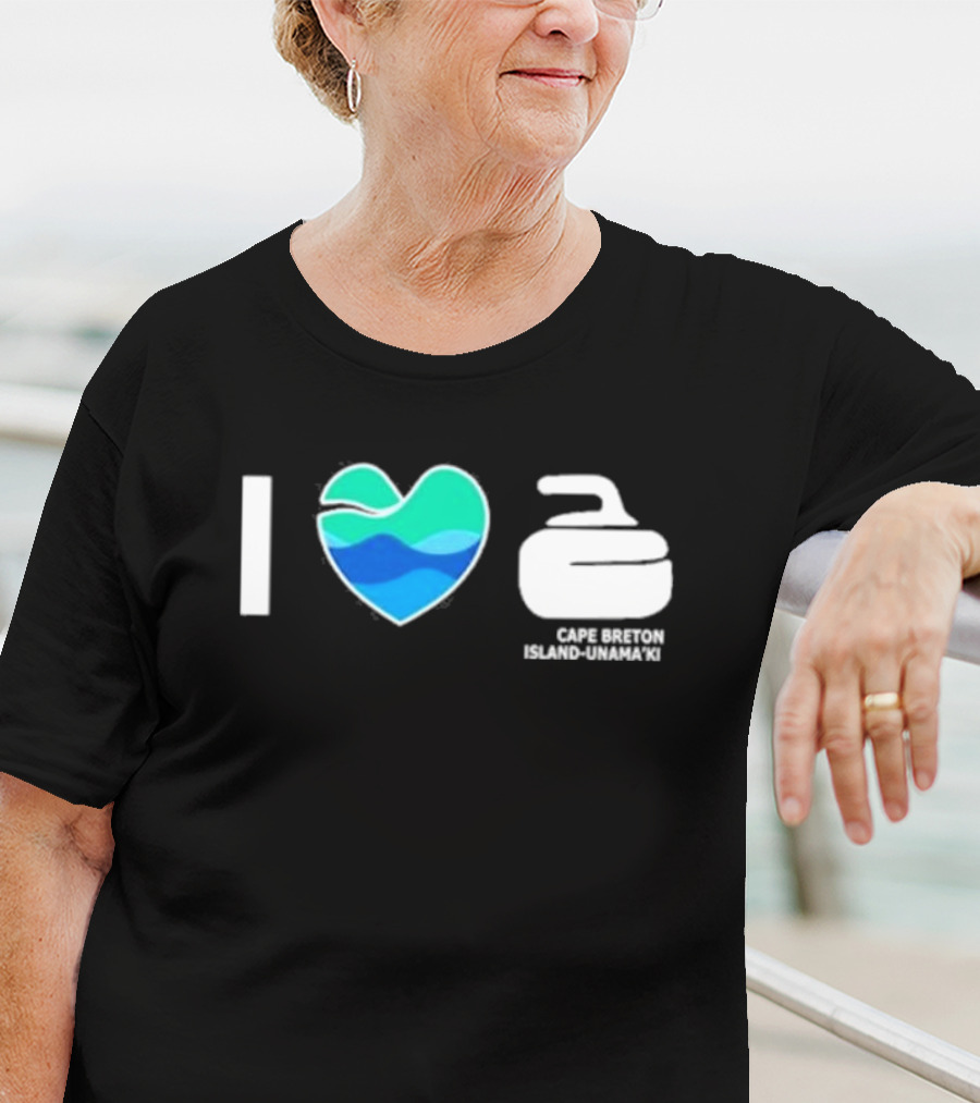 I Heart Curling Cape Breton Island-Unama’ki T-Shirt
