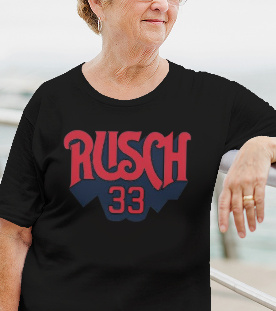 Rusch 33 Baseball Style Red Navy T-Shirt