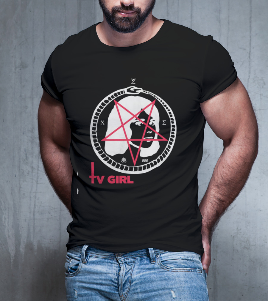 TV Girl Satanic Pentagram Serpent T-Shirt