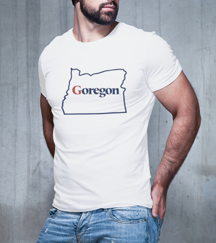 J Miles Coleman Goregon Outline Map T-Shirt