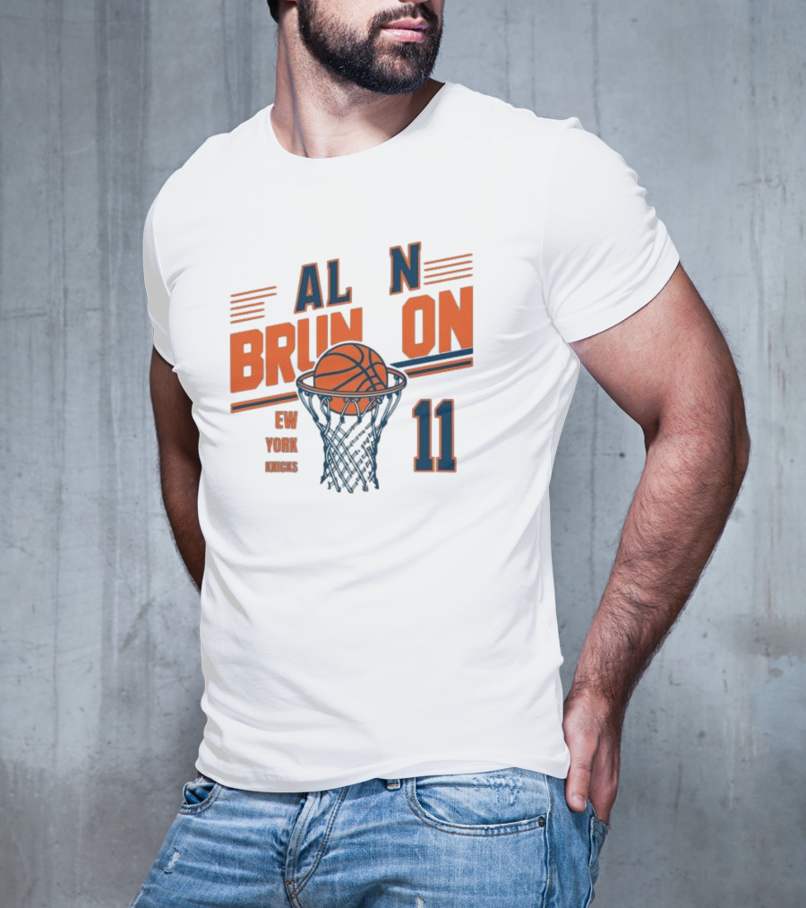 Jalen Brunson New York Knicks Basketball Net Number 11 T-Shirt