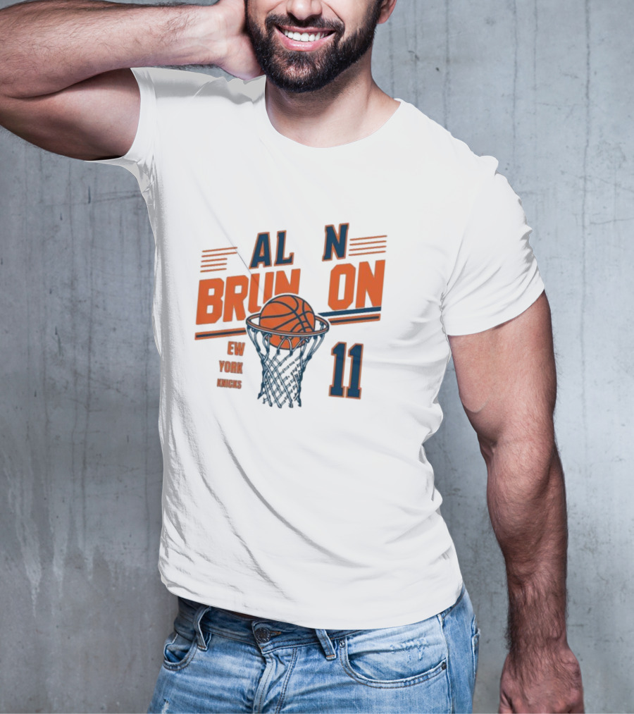 Jalen Brunson New York Knicks Basketball Net Number 11 T-Shirt