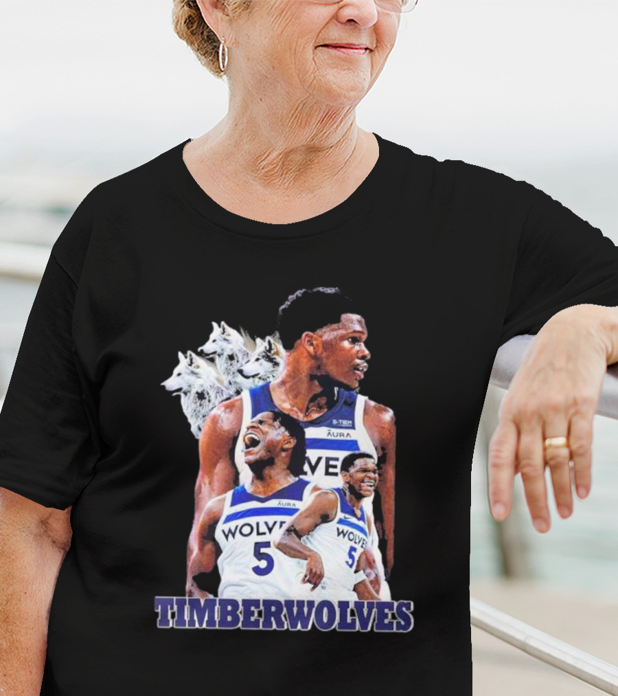 Minnesota Timberwolves Anthony Edwards Basketball Stars Wolves T-Shirt