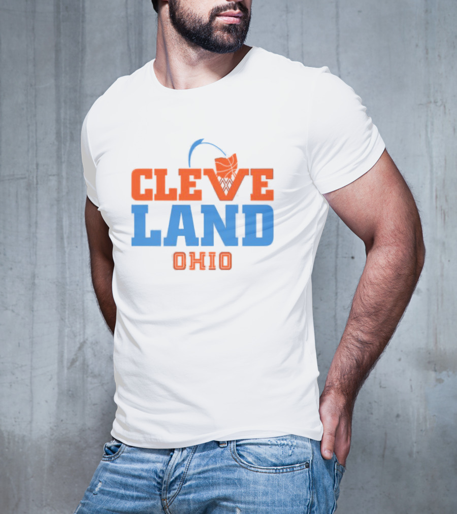Cleveland Ohio Basketball Net T-Shirt