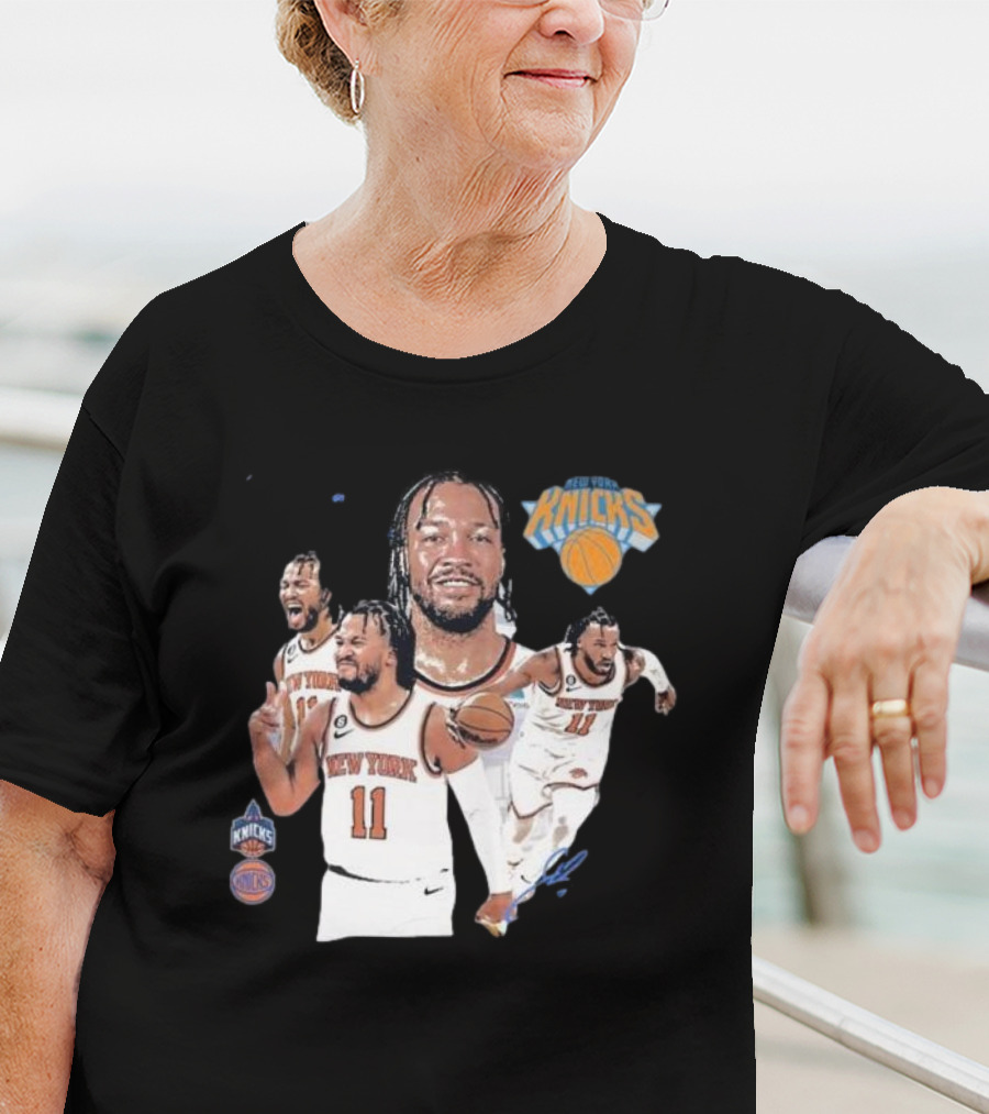 New York Knicks Jalen Brunson 11 Signature Basketball Action Moments T-Shirt