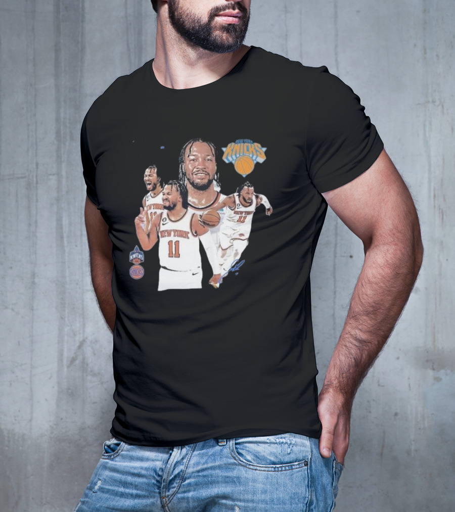 New York Knicks Jalen Brunson 11 Signature Basketball Action Moments T-Shirt