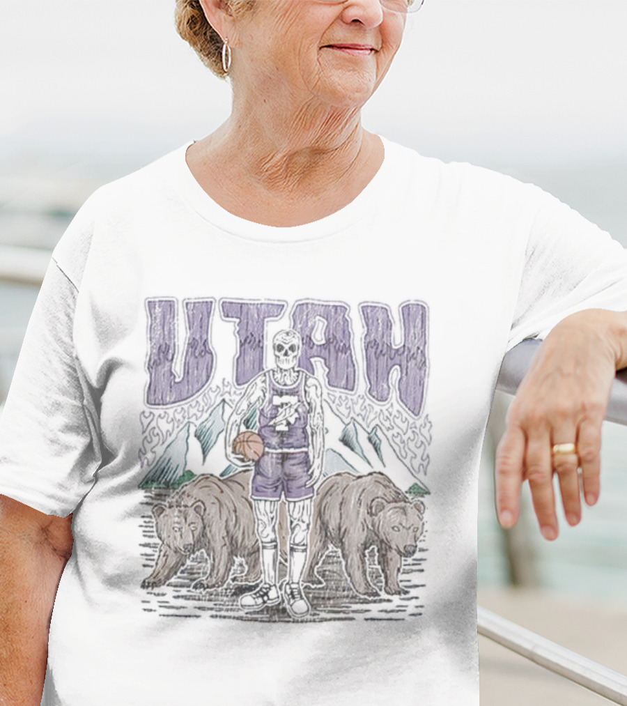 Utah Dead Threads Basketball Bears Mountains T-Shirt