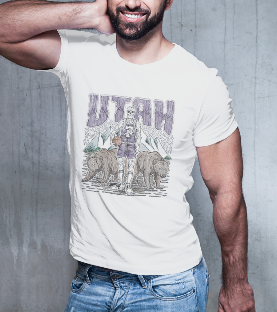 Utah Dead Threads Basketball Bears Mountains T-Shirt